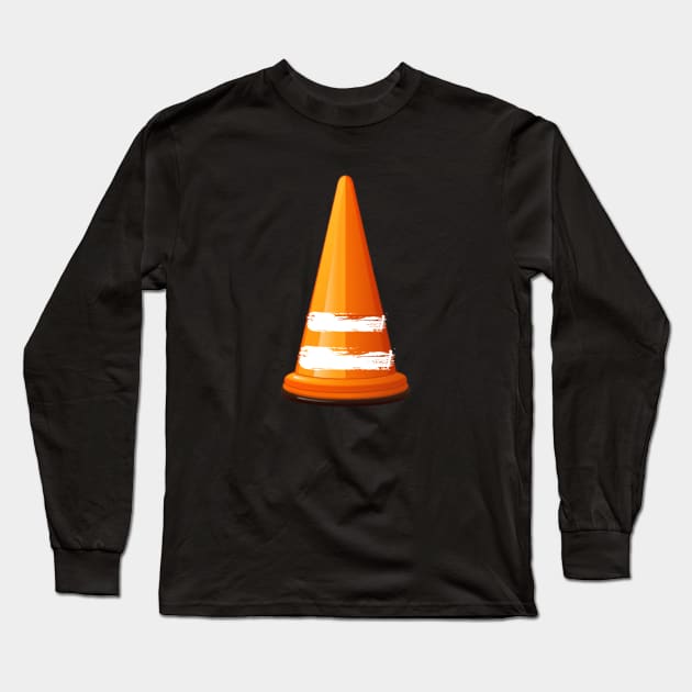 Orange Traffic Cone, minimalistic, gift present ideas Long Sleeve T-Shirt by Pattyld